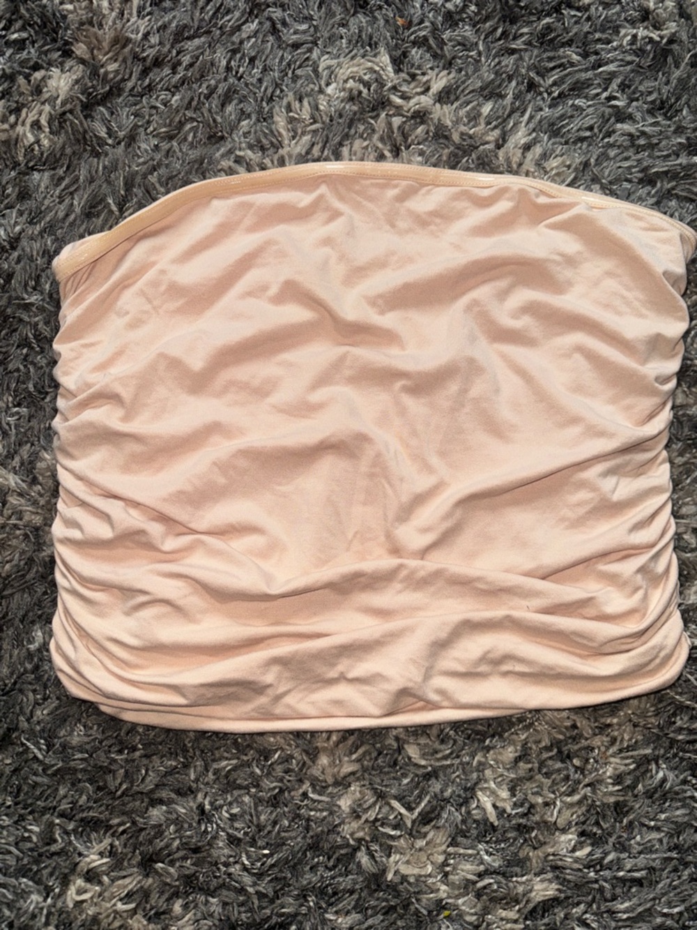 a new day Blush Pink Strapless Ruched Tank Top